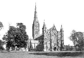 Salisbury, the Cathedral, north west 1887