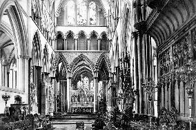 Salisbury, the Cathedral, Choir East 1887