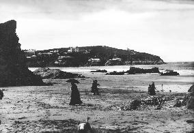 Newquay, tennis on the Sands 1887