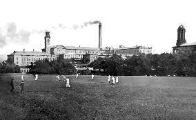 Saltaire, the Mill and the Cricket Pitch 1888