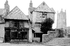 St Columb Major, Glebe House and the Church 1888