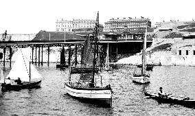 Plymouth, the Pier from below 1889