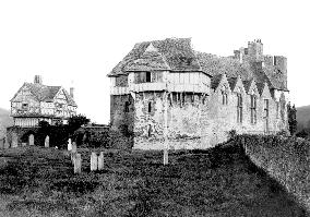 Stokesay, the Castle from the Churchyard c1865