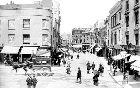 Plymouth, Old Town Street 1889