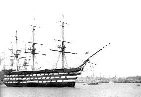 Portsmouth, Harbour and HMS Victory 1890