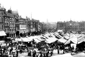Nottingham, the Market 1890
