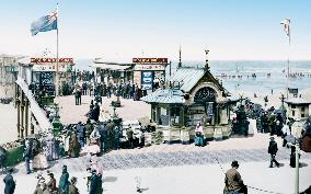 Blackpool, the South Jetty from the Wellington Hotel 1890