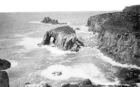 Land's End, Enys Dodman and Longships Lighthouse 1890