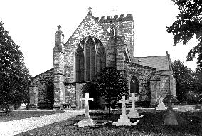 St Asaph, Cathedral west front 1890