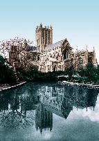 Wells, Cathedral, west front 1890