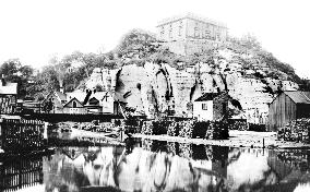 Nottingham, Castle, from the Canal 1890