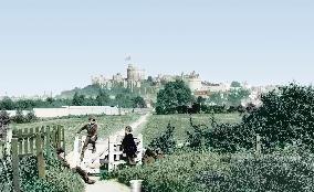 Windsor, Castle from Clewer Path 1890