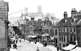 Lincoln, the Cathedral and Stonebow 1890