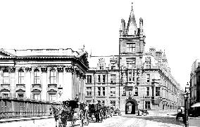 Cambridge, Caius College and Senate House 1890