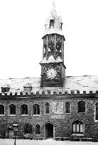 Cambridge, Queens' College, Dial and Clock 1890