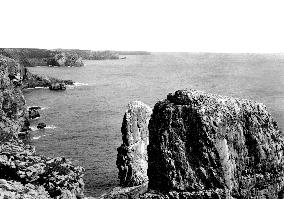 St Govan's Head, Coast view 1890