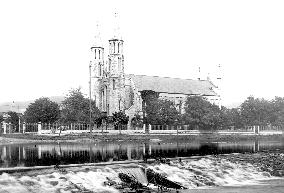 Kendal, St George's Church and the Weir 1891