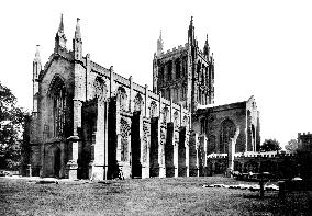Hereford, Cathedral, south west 1891