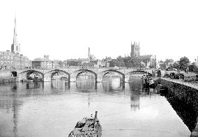 Worcester, the Cathedral and Bridge 1891