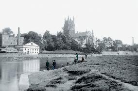 Worcester, the Cathedral and the River 1891