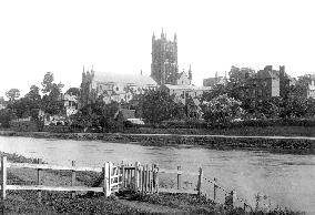 Worcester, the Cathedral, south west 1891