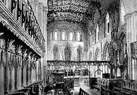 St Davids, the Cathedral, the Choir looking east 1890