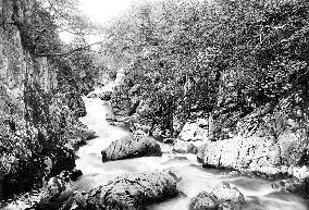 Betws-y-Coed, Fairy Glen from Jubilee Bridge 1892