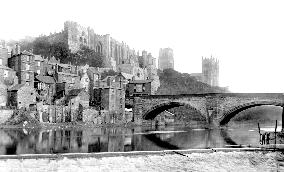 Durham, Framwellgate Bridge and the Castle 1892