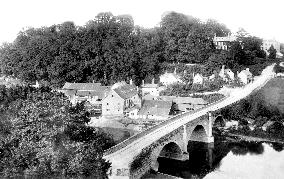 Ludlow, Dinham Bridge and Castle Hill 1892