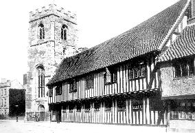 Stratford-upon-Avon, Guild Chapel and Grammar School 1892