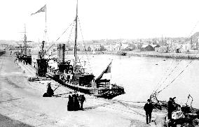 Jersey, St Helier, the Harbour and SS Gazelle 1893