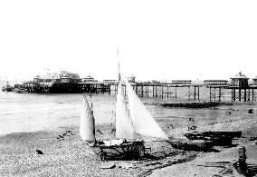 Brighton, West Pier Pavillion from King's Road 1894