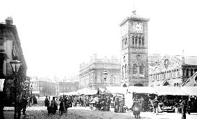 Blackburn, the Market and Town Hall 1894