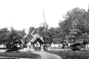 Stoke Poges, St Giles' Church and Lychgate 1895