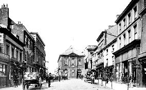 Wrexham, Town Hall in High Street 1895