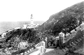 Douglas, Port Skillion, the Lighthouse 1895