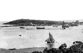 Falmouth, Pendennis Head from Trefusis 1895