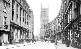 Derby, Iron Gate and the Church 1896