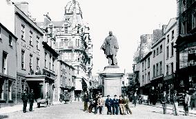 Swansea, Wind Street and Vivian Statue 1896