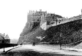 Edinburgh, the Castle from Johnston Terrace 1897