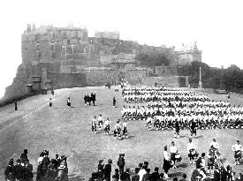 Edinburgh, Black Watch on the Castle Esplanade 1897