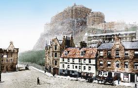 Edinburgh, Castle from Grassmarket 1897