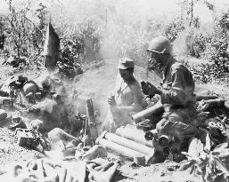 U.S. 81mm Mortar overlooking the Burma Road