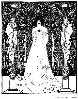 Venus between terminal gods by Aubrey Beardsley