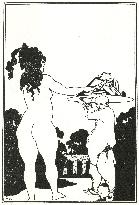 Book-plate by Aubrey Beardsley