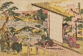 In the grounds of the castle of Wakasa-no-suke Honzo