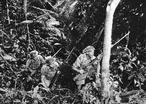 Australian troops train in Malaya