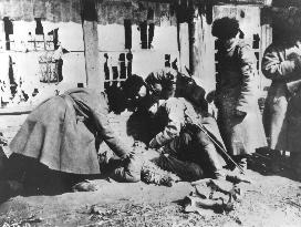 Injured Russian Soldier - Receiving Treatment