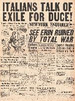 Italy talks of exile for Mussolini