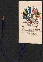 WW1 - Progressive Whist scorecard, front cover